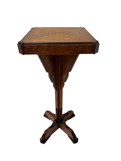 Art Deco Amsterdamse School Petite Pedestal Table, 1920s